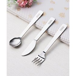 Babyhug Stainless Steel Cutlery Pack of 3 - Silver