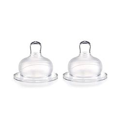 Babyhug Wide Neck Silicone Nipple Fast Flow - Pack of 2