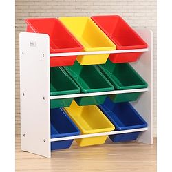 Babyhug 3-Tier Toy Organizer With 9 Trays - Multicolor
