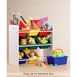 Babyhug 3-Tier Toy Organizer With 9 Trays - Multicolor