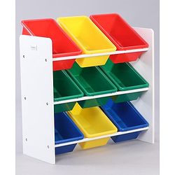 Babyhug 3-Tier Toy Organizer With 9 Trays - Multicolor