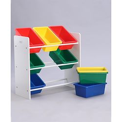 Babyhug 3-Tier Toy Organizer With 9 Trays - Multicolor