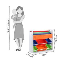 Babyhug Toy Organizer With 6 Tray - Multicolor
