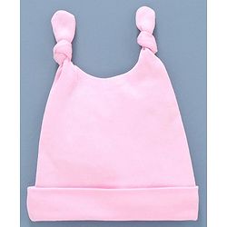 Babyhug 100% Cotton Printed Cap Pink  - Diameter 9.5 cm