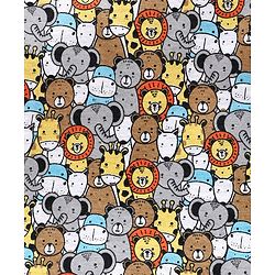 Babyhug Doctor Sleeves Tee Friends Print - Grey & Multicolor