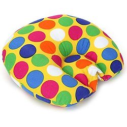 Babyhug Cotton Baby Pillow Polka Dot Print - Yellow