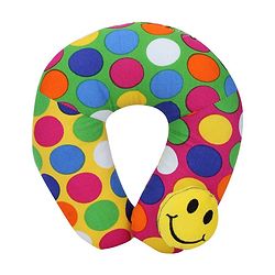 Babyhug Cotton Neck Protector Pillow with Motif - Smiley