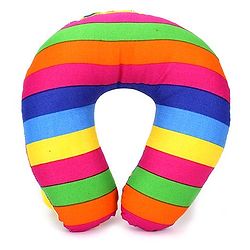 Babyhug Cotton Neck Protector Pillow with Motif - Smiley