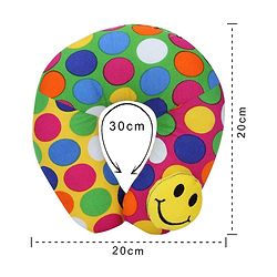Babyhug Cotton Neck Protector Pillow with Motif - Smiley