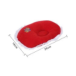 Babyhug Velour Baby Pillow Oval Shape - Red
