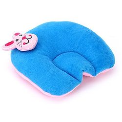 Babyhug Velour Shape Supporter Pillow Bunny Motif  - Blue