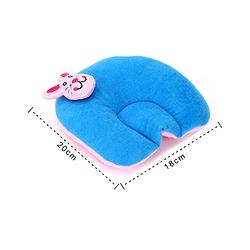 Babyhug Velour Shape Supporter Pillow Bunny Motif  - Blue