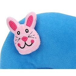 Babyhug Velour Shape Supporter Pillow Bunny Motif  - Blue