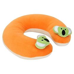 Babyhug Neck Supporter Pillow Orange With Two Motifs - Koala