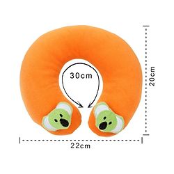 Babyhug Neck Supporter Pillow Orange With Two Motifs - Koala