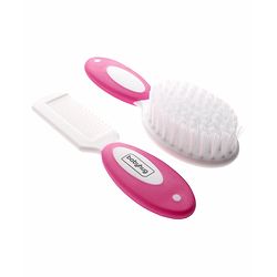 Babyhug Easy Grip Hair Brush & Comb Set - Pink