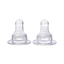 Babyhug Silicone Slow Medium Flow Nipple - Pack of 2