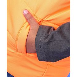 Babyhug  Sleeveless Hooded Jacket - Orange