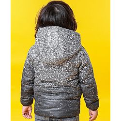 Babyhug Full Sleeves Hooded Padded Winter Jacket - Grey