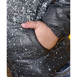 Babyhug Full Sleeves Hooded Padded Winter Jacket - Grey
