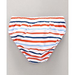 Babyhug 100% Cotton Briefs Striped & Fish Print Pack of 3 - Blue White