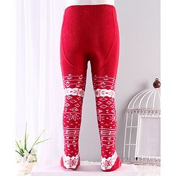 Cutewalk By Babyhug Anti-Bacterial Footed Tights - Red