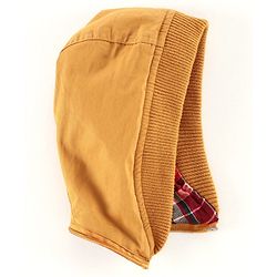 Babyhug Full Sleeves Cotton Hooded Jacket - Khaki