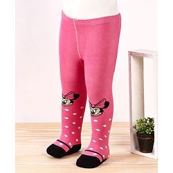 Cutewalk by Babyhug Antibacterial Tights Minnie Mouse Design - Pink