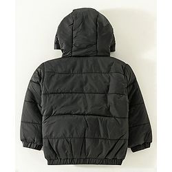 Babyhug Full Sleeves Hooded Padded Jacket - Green