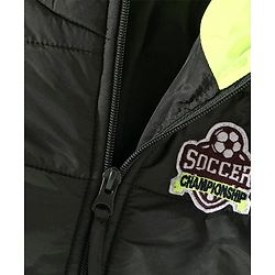 Babyhug Full Sleeves Hooded Padded Jacket - Green