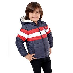 Babyhug Full Sleeves Hooded Padded Jacket - Navy