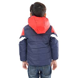Babyhug Full Sleeves Jacket Adventure Patch - Red Blue