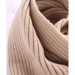 Babyhug Woolen Cap & Muffler Set Tiger Patch Beige -  Diameter 10.5 cm