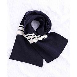 Babyhug Woollen Cap With Muffler Navy - Diameter 10.5 cm - NB Blue