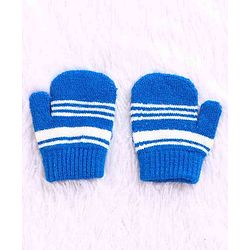 Babyhug Woollen Cap Set Polka Dot Design Navy & Red - Diameter 10 cm