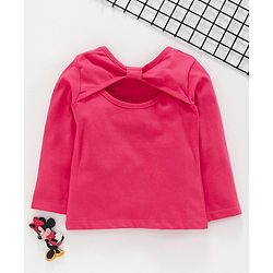 Babyhug Full Sleeves Top Minnie Mouse Print - Pink