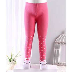 Cutewalk By Babyhug Anti-Bacterial Footed Tights - Pink