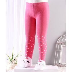 Cutewalk By Babyhug Anti-Bacterial Footed Tights - Pink
