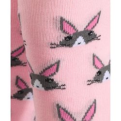 Cute Walk by Babyhug Anti-bacterial Footed Tights Kitty Design - Pink