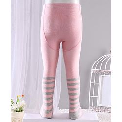 Cute Walk by Babyhug Anti-bacterial Footed Tights Heart Design - Pink
