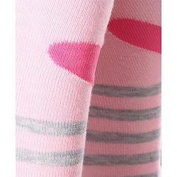Cute Walk by Babyhug Anti-bacterial Footed Tights Heart Design - Pink