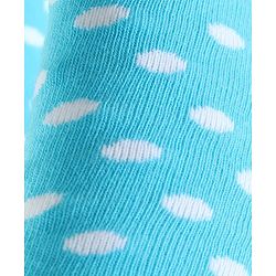Cutewalk By Babyhug Anti-Bacterial Footed Tights Polka Dots Design - Blue