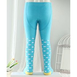 Cutewalk By Babyhug Anti-Bacterial Footed Tights Polka Dots Design - Blue