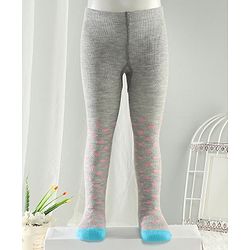 Cutewalk By Babyhug Anti-Bacterial Footed Tights Polka Dots Design - Grey