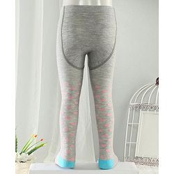 Cutewalk By Babyhug Anti-Bacterial Footed Tights Polka Dots Design - Grey