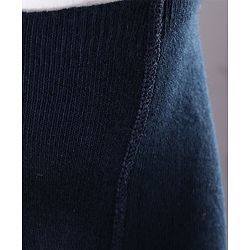 Cute Walk by Babyhug Anti-bacterial Striped Footed Tights - Dark Navy Blue