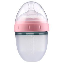 Babyhug Silicone Feeding Bottle Pink - 150 ml