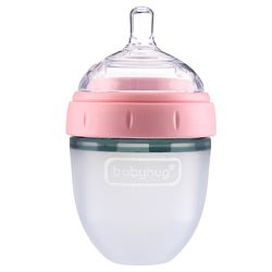 Babyhug Silicone Feeding Bottle Pink - 150 ml