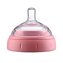 Babyhug Silicone Feeding Bottle Pink - 240 ml