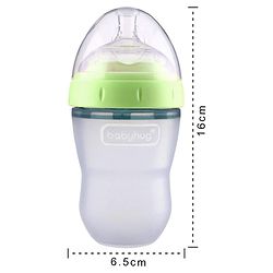 Babyhug Silicone Feeding Bottle Green - 240 ml